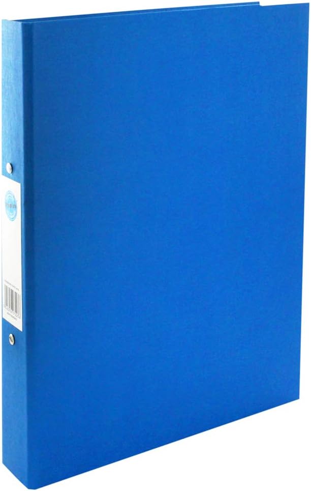 A4 Blue Ring Binder File - Eastlight Premium 2-Ring Document Organizer with Spine Label Strip