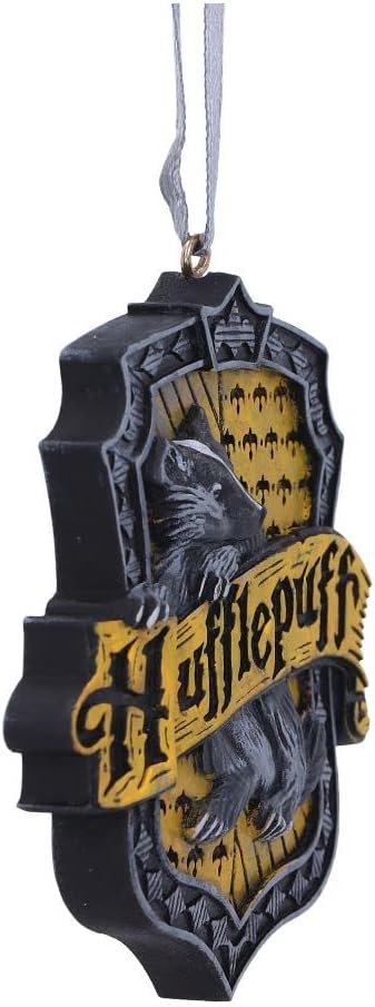 Nemesis Now Harry Potter Hufflepuff Crest Hanging Ornament, Yellow, 8cm