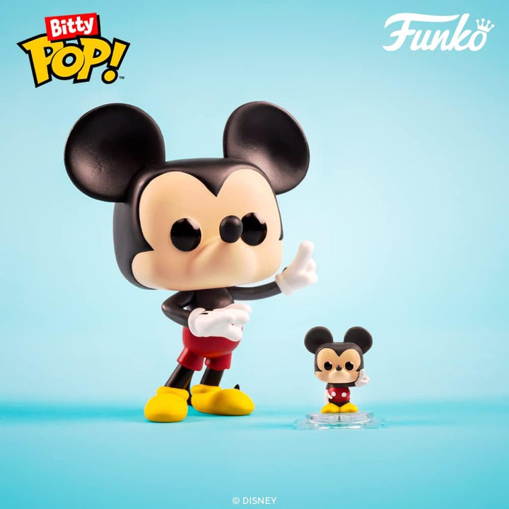 Funko Bitty POP! Disney - Mickey Mouse, Minnie Mouse (Pink Dress), Pluto, and Mystery Figure 4-Pack Vinyl Figures