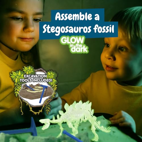 Science4you Stegosaurus Fossil Digging Kit - 6+ Years Glow-in-the-Dark (4110)