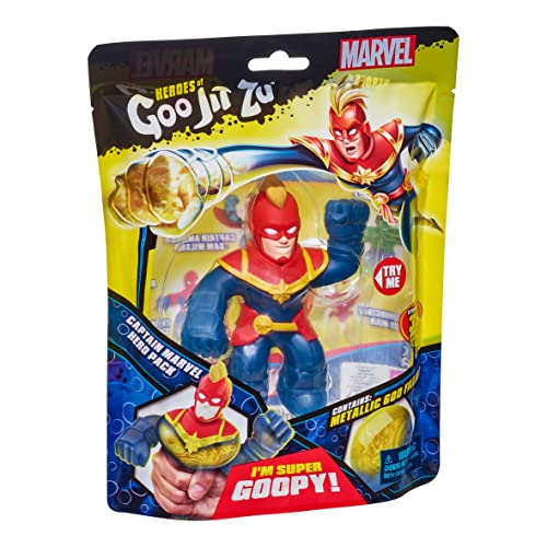 Heroes of Goo Jit Zu Captain Marvel Squishy Toy - Ages 4+ Blue (41487)