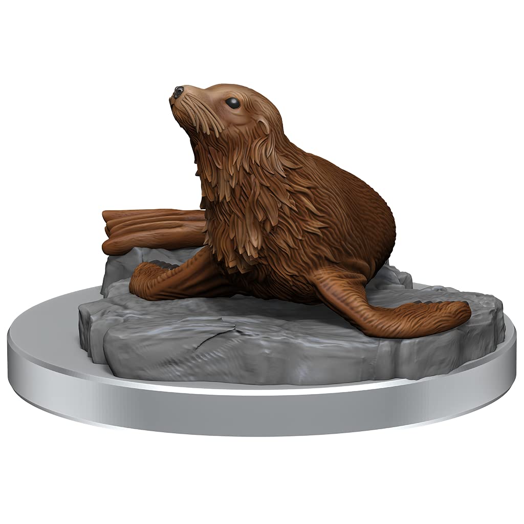 WizKids Dungeons & Dragons Nolzur's Marvelous Miniatures Locathah & Seal Figures (90418)