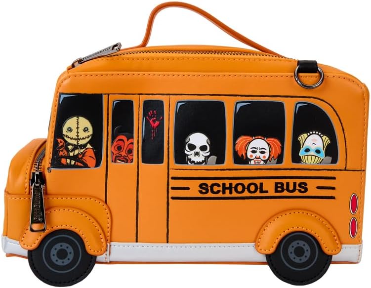 Loungefly Trick 'r Treat School Bus Figural Crossbody Bag (Multi)