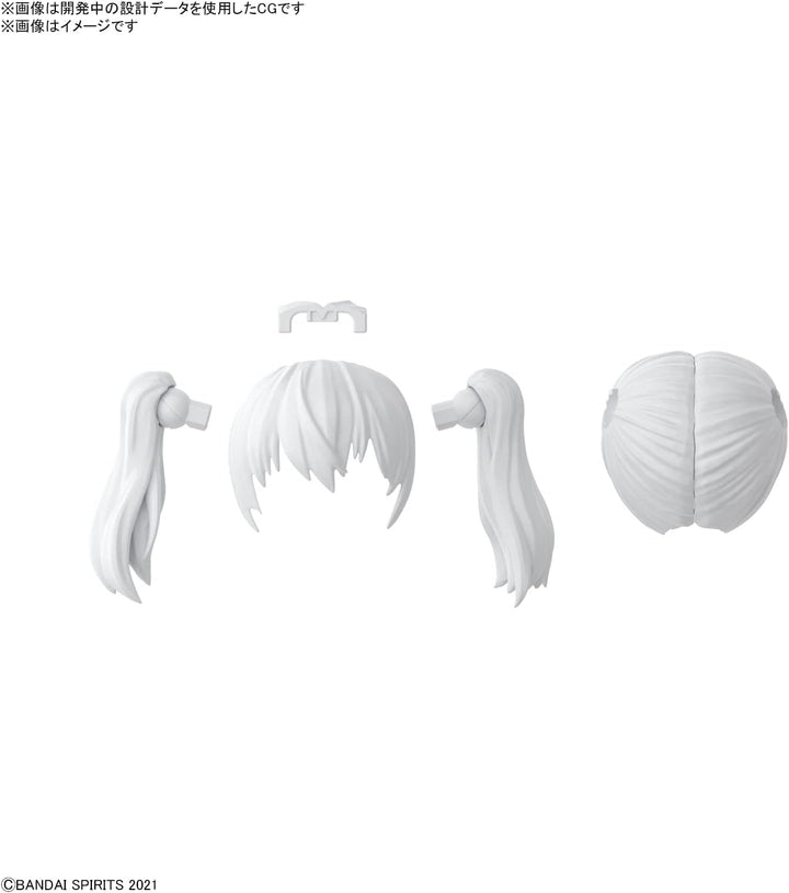 BANDAI SPIRITS 30MS Optional Hair Style Parts Vol. 5 - Customizable Model Kit for Creative Builders