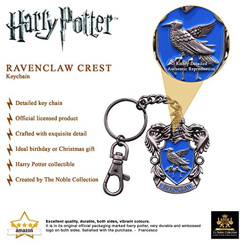 The Noble Collection Harry Potter Ravenclaw Crest Keychain - Hand-Enamelled Metal Keychain (NN7675)