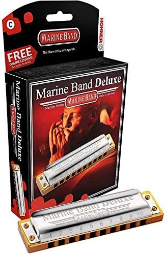 Hohner Marine Band Deluxe M200501X C Harmonica - Professional Grade, Handmade in Germany