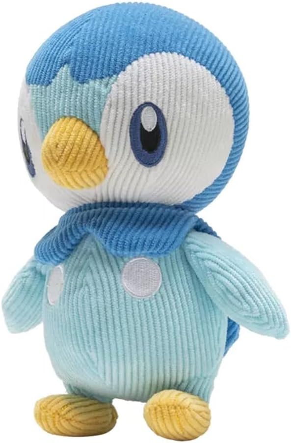 Pokemon SELECT CORDUROY PIPLUP PLUSH - 8-Inch - Unique Corduroy Fabric - Officially Licensed by Jazwares