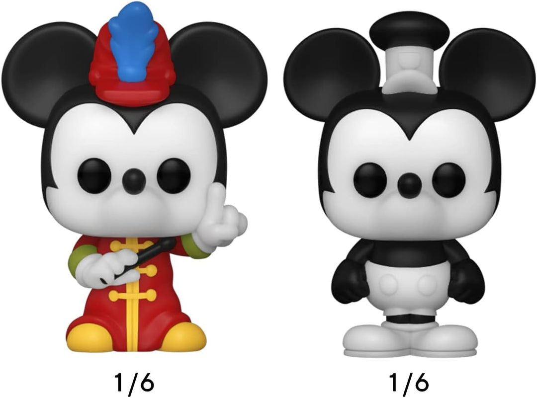 Funko Bitty POP! Disney - Mickey Mouse, Minnie Mouse (Pink Dress), Pluto, and Mystery Figure 4-Pack Vinyl Figures