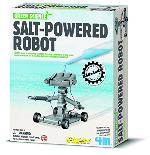 4M Green Science Salt Water Power Robot - Battery-Free STEM Kit for Ages 8+