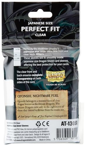 Dragon Shield Japanese Size Perfect Fit Inner Sleeves (Toploader)