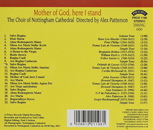 Mother of God, Here I Stand - Choral Classical Music CD by Priory Records