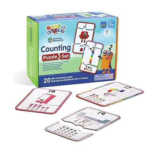 Learning Resources Numberblocks Counting Puzzle Set - Learn to Count 1-20 with TV Characters, Ages 3+