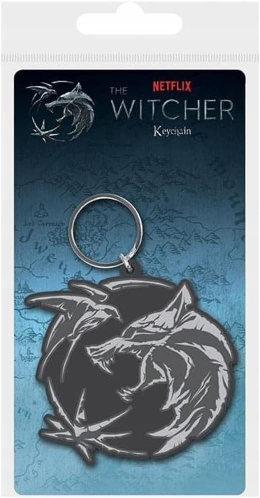 Pyramid International The Witcher Wolf Swallow Star Design Rubber Keyring (RK39256C)