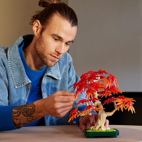 LEGO Botanicals Japanese Red Maple Bonsai Tree - Adult Building Set with Autumn-Colored Leaves
