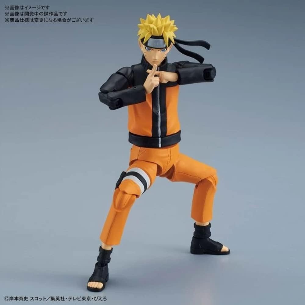 Naruto Uzumaki Figure-rise Standard Model Kit - Action Poses & Magnets for Wall Display, Ages 13+