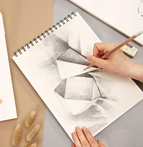 EasyNote A4 Artists Sketch Pad - 170gsm Cartridge Paper, 40 Sheets Spiral Bound