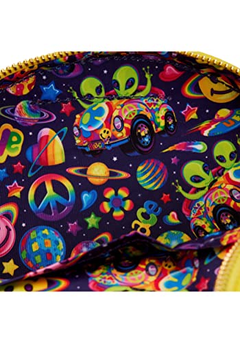 Loungefly Lisa Frank Yellow Rainbow Ring Saturn Crossbody Bag (LSFTB0005)