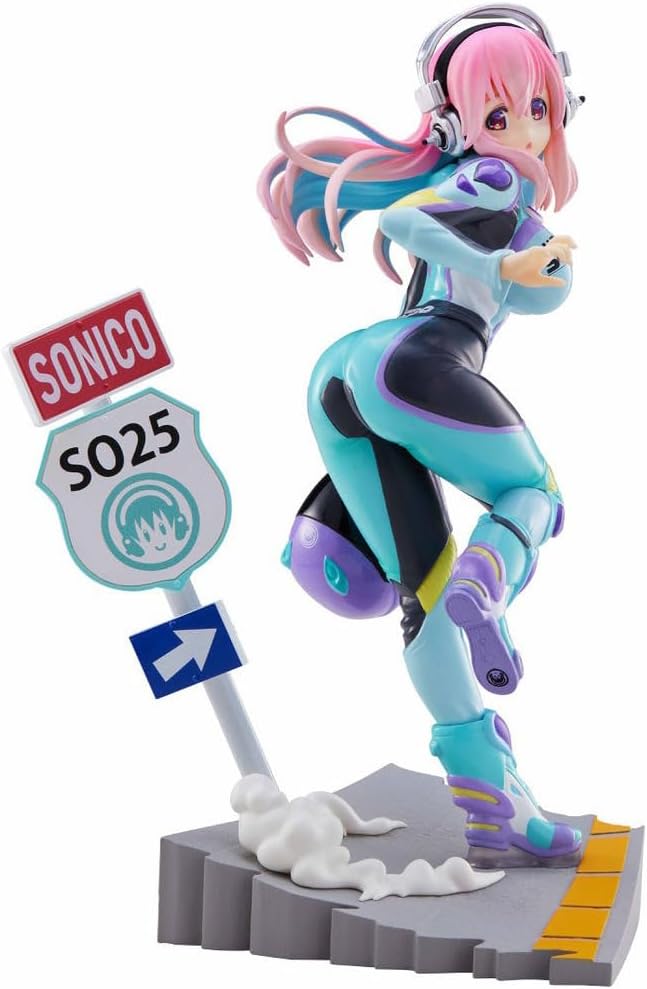 Furyu - Super Sonico Tenitol Non-Scale Figure - Rider Suit Edition with Exclusive Pedestal (Ages 15+)