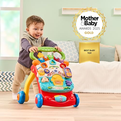 VTech First Steps Baby Walker - 2-in-1 Activity Centre with Lights, Sounds & Shape Sorter for 9 Months+