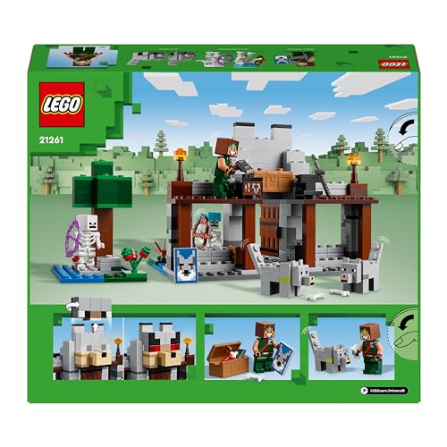 LEGO Minecraft The Wolf Stronghold Fortress Set - Building Toy for Ages 8+