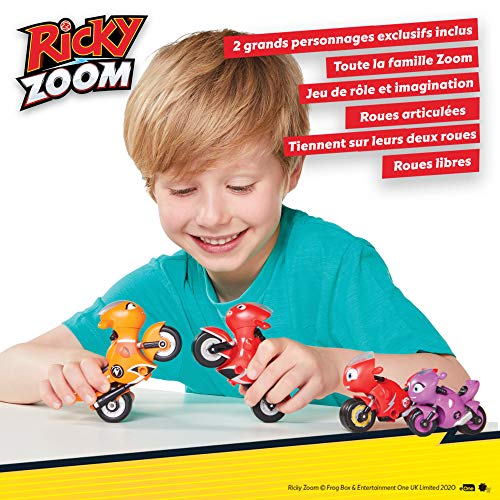 Ricky Zoom The Zoom Family Pack - 4-Pack Motorbike Playset for Kids Ages 3 and Up