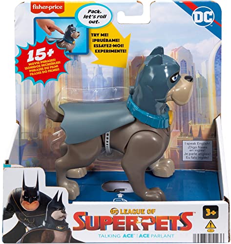 Fisher-Price DC League of Super-Pets Talking Ace Figure - Interactive Movie Action Figure for Ages 3+