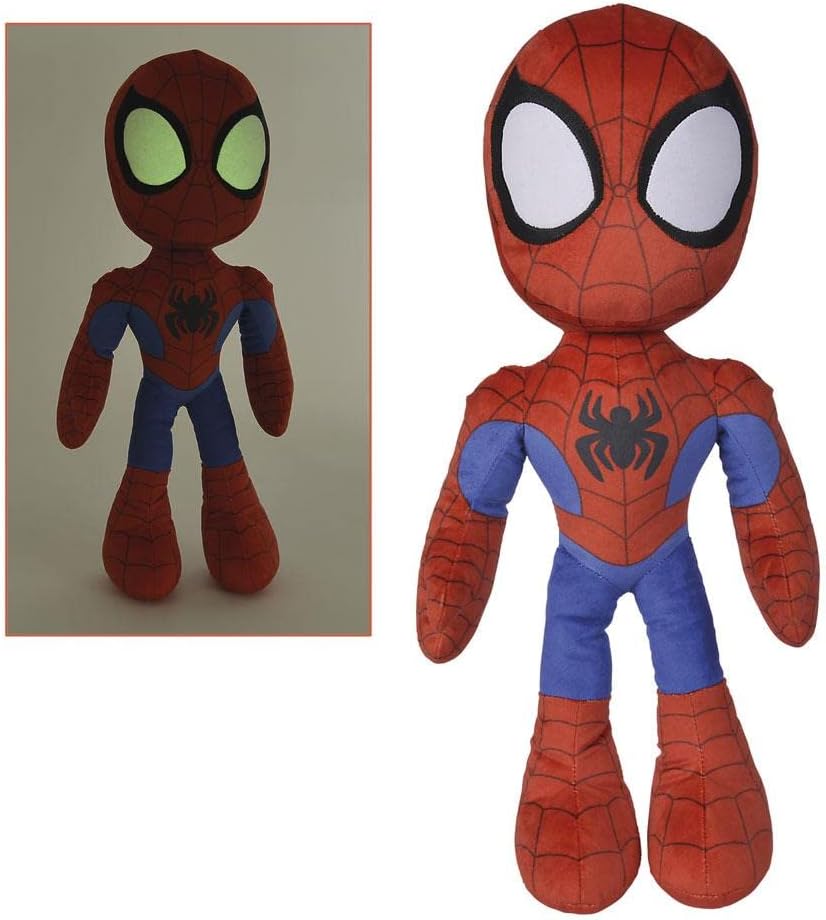 Simba Marvel Spider-Man Glow-in-the-Dark Plush - 50cm Soft Toy for All Ages