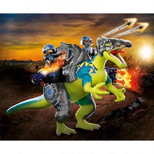 Playmobil 70625 Spinosaurus Double Defence Power Dino Rise Playset avec Spinosaurus et Armure Equipable