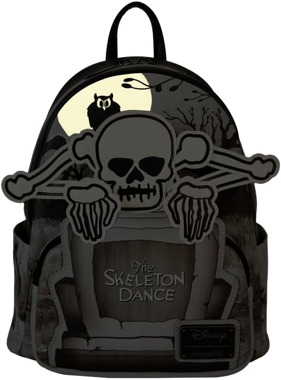 Loungefly Disney Skeleton Dance Double Strap Shoulder Bag Purse (WDBK3713)