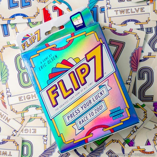 USAopoly Flip 7 Party Card Game for 3+ Players, Ages 8+, 20-Minute Play Time
