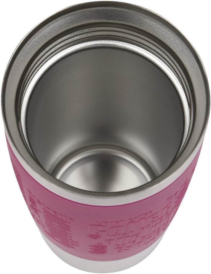 Emsa - Travel Mug Insulated Drinking Cup with Quick Press Closure, 360 ml, Raspberry