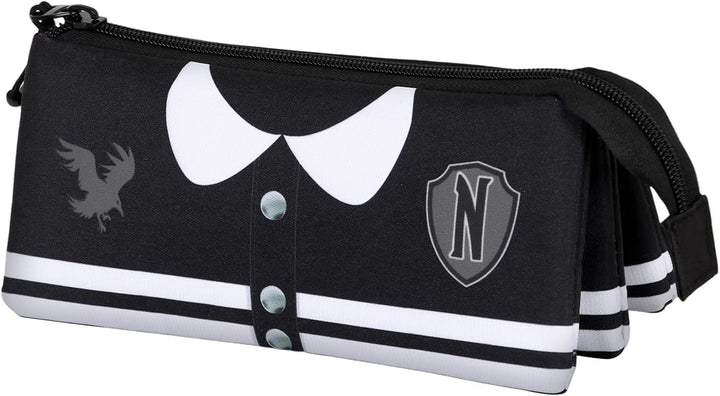 Wednesday Varsity-FAN Triple Pencil Case 2.0, Black (06148)