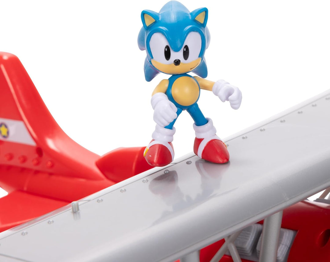 Sonic The Hedgehog Tornado Biplane Playset - 2.5" Sonic Figure Included, Ages 3+