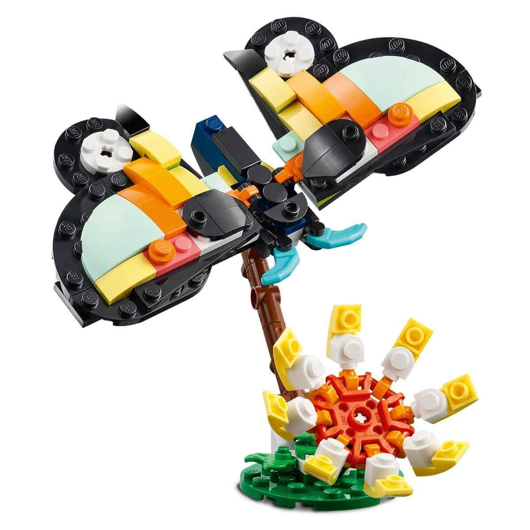 LEGO Creator 3in1 Wild Animals: Tropical Toucan with Flower Building Set - 225 Pieces