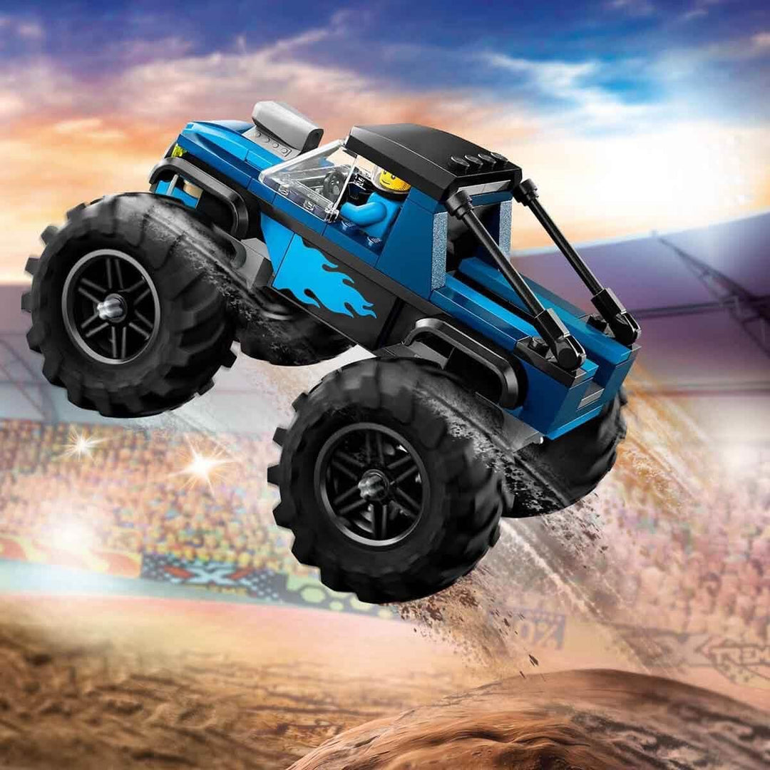 LEGO City Blue Monster Truck 60402 - Building Set with Driver Minifigure for Ages 5+