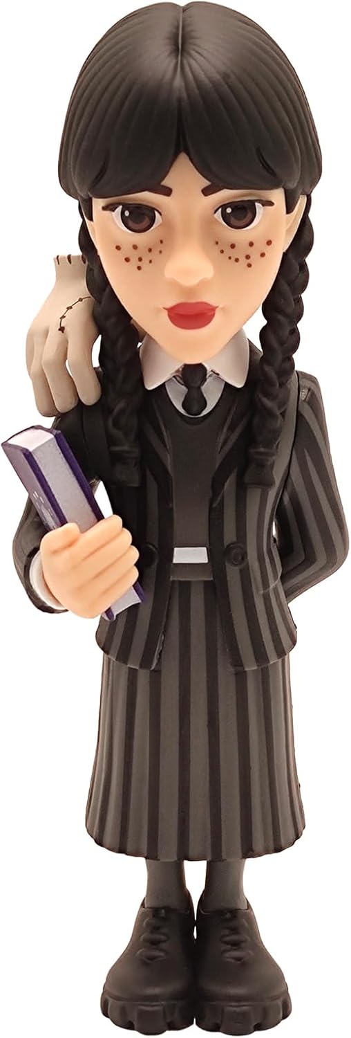 Minix Collectible Figurines Wednesday Addams Series - Wednesday Addams with Thing Collectible Figure (WED-01)