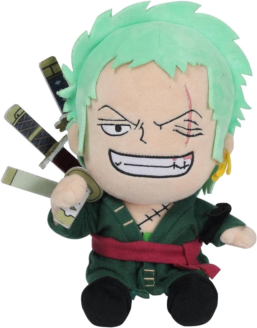 Sakami Merchandise One Piece Rorona Zoro Plush - 25 cm Soft Toy for Kids 3+