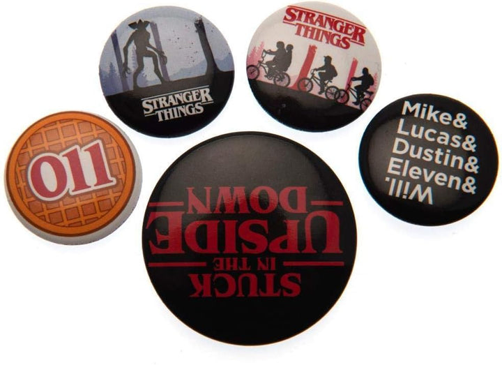 Pyramid International Stranger Things The Upside Down Badge Set (5-Pack) - Official Netflix Merchandise