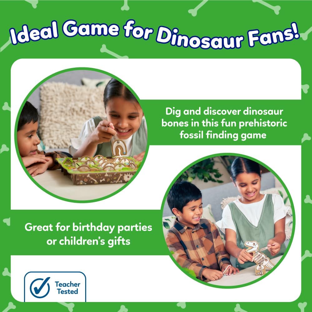 Orchard Toys Dinosaur Dig Game - 3D Memory Board Game for Kids