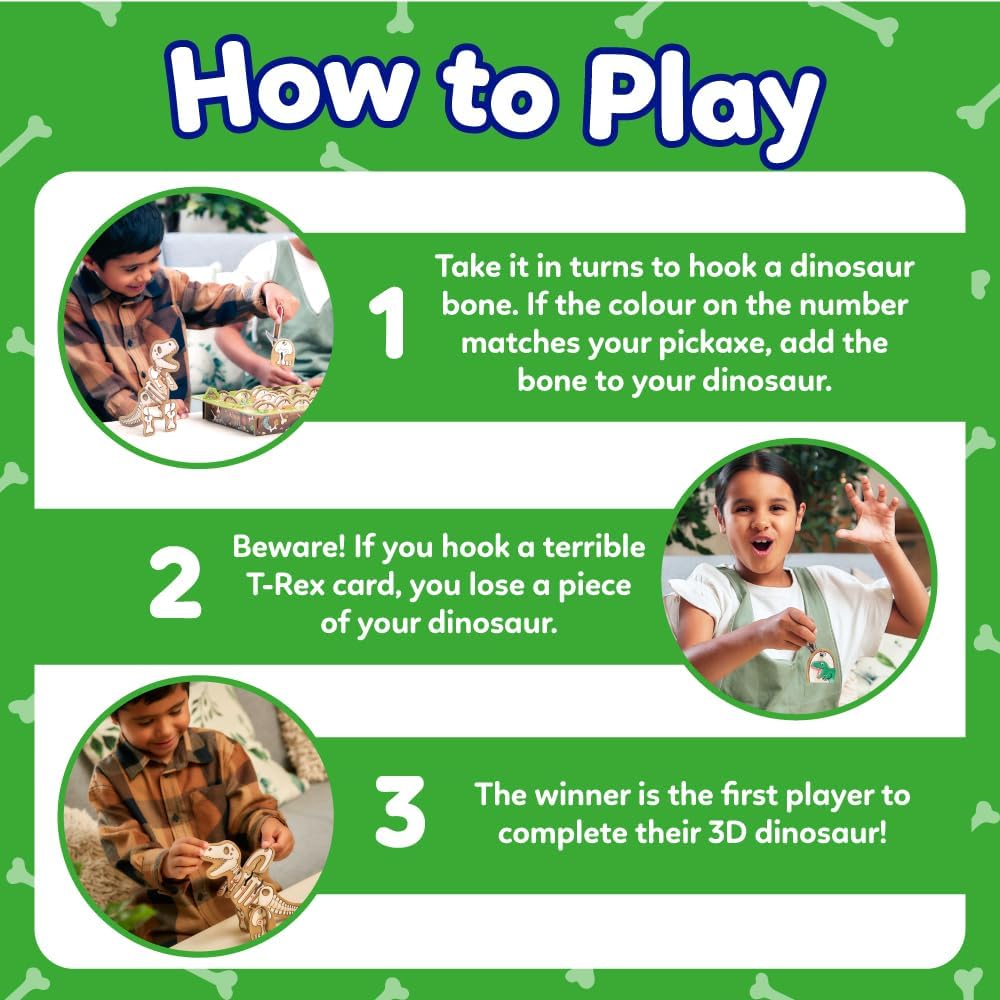 Orchard Toys Dinosaur Dig Game - 3D Memory Board Game for Kids