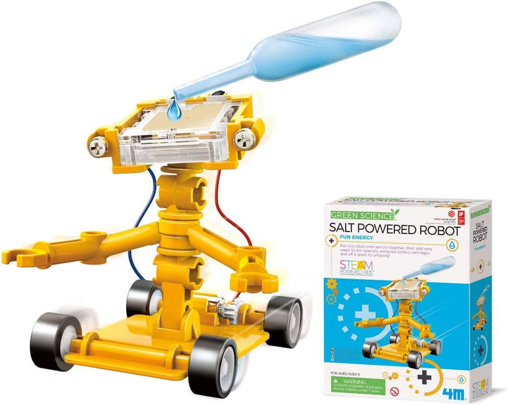 4M Green Science Salt Water Power Robot - Battery-Free STEM Kit for Ages 8+
