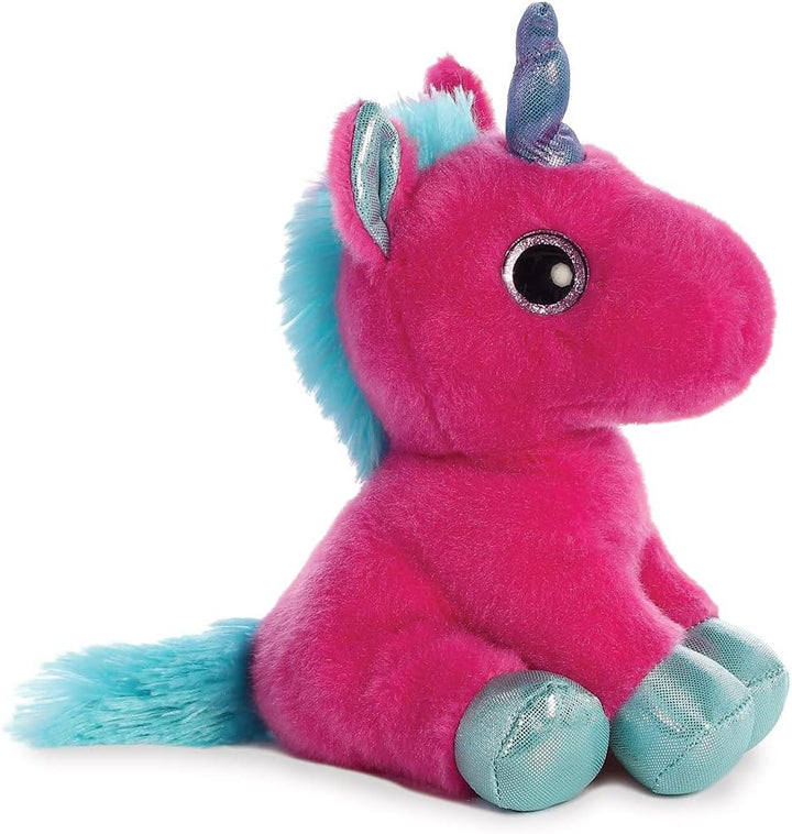 AURORA Sparkle Tales Starlight Unicorn, 7-Inch Soft Toy, Hot Pink with Sparkly Accents