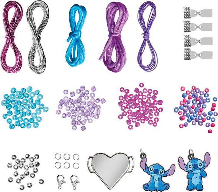 Totum Stitch Disney Charm Bracelet - DIY Glass Bead Bracelet Set for Kids