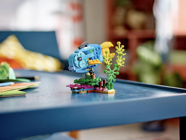 LEGO Creator 3 in 1 Exotic Parrot, Frog, and Fish Building Set - Ages 7+