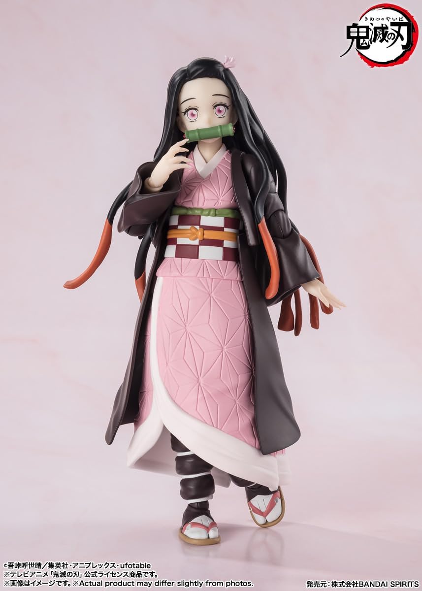 BANDAI SPIRITS S.H. Figuarts Demon Slayer: Kimetsu no Yaiba - Nezuko Kamado Action Figure (BAS66476)