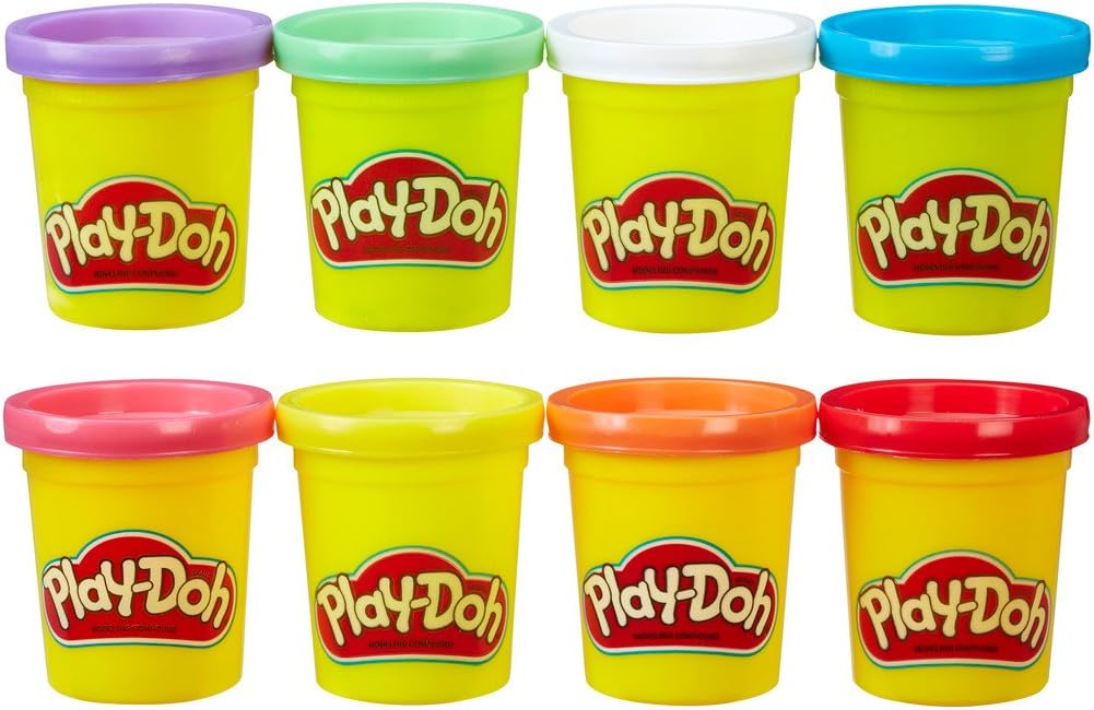 Play-Doh Rainbow Pack - 8 Canisters, 56g Each - Ideal Starter Set for Ages 2+