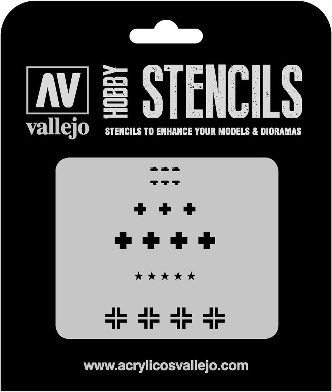 AV Vallejo Stencils - 1:35 Asstd German WWII Tank Marks