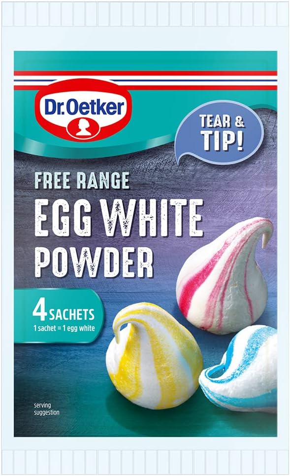 Dr. Oetker Free Range Egg White Powder Sachets, 5g - 4 Sachets, Perfect for Meringues, Royal Icing & Baking