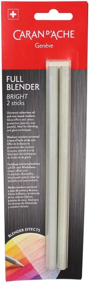 Caran d'Ache Blender Sticks 902.302 - Universal Colorless Oil & Wax Medium for Arts & Crafts