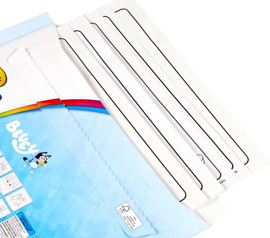 CRAYOLA - Bluey Colouring Mess-Free Book with 5 Markers